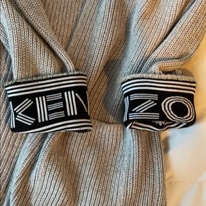 Gray kenzo open front sweater / cardigan